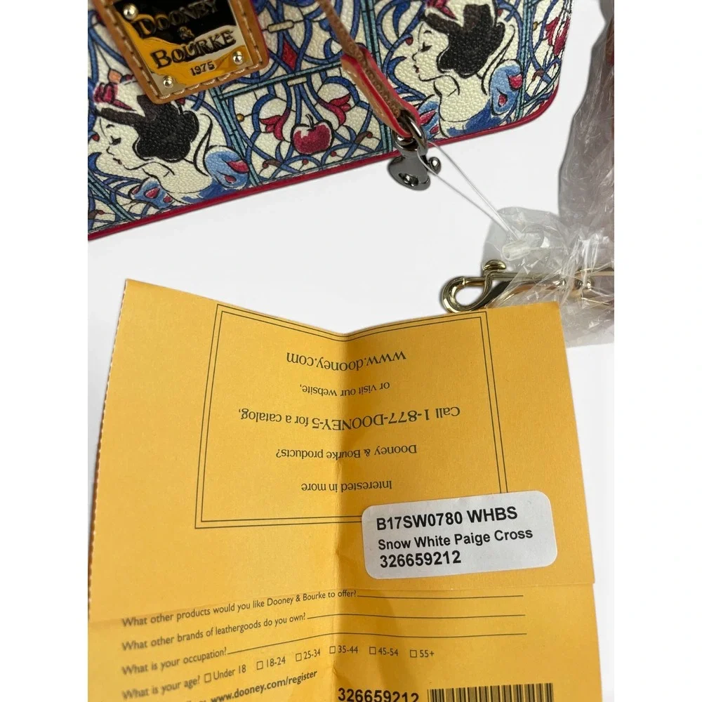 Dooney & Bourke Disney‎ Snow White Paige Hobo Crossbody Bag Detachable Strap NWT